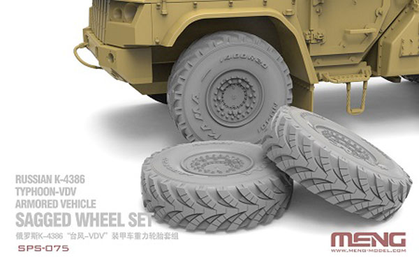 Russian K-4386 Typhoon-VDV Armored Vehicle Sagged Wheel Set