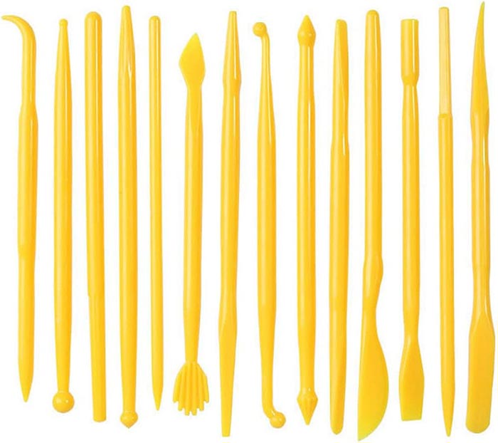 14-Piece Plastic Polymer Modeling and Carving Set