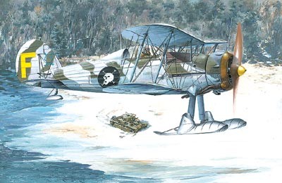 Gloster Gladiator Mk II BiPlane Fighter w/Skis