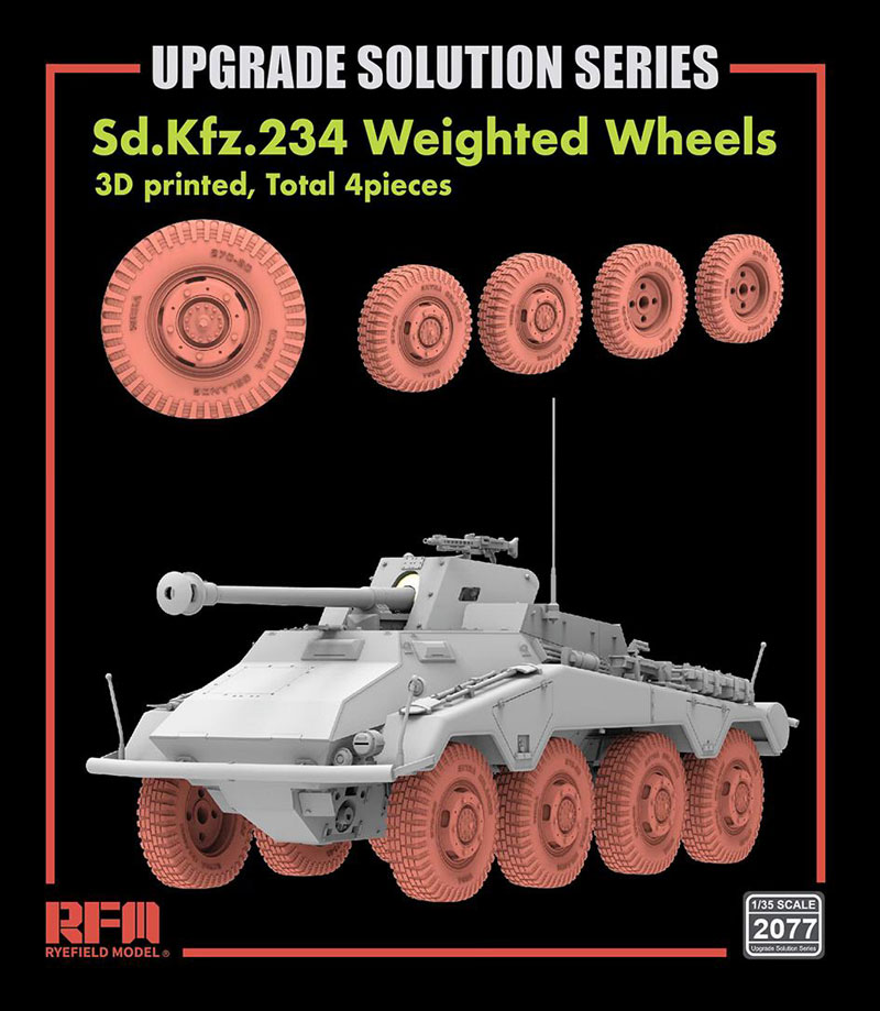 Rye Field Model Sd.Kfz.234 Puma Weighted Wheels Set Type B