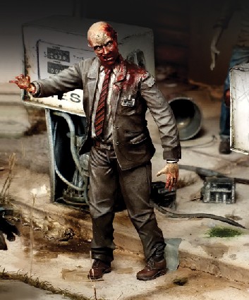 White Collar Male Zombie