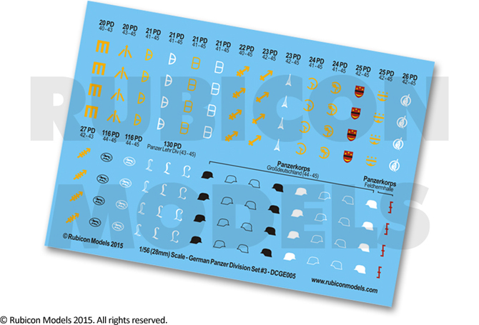 WWII (German) Panzer Division Decal Set 3