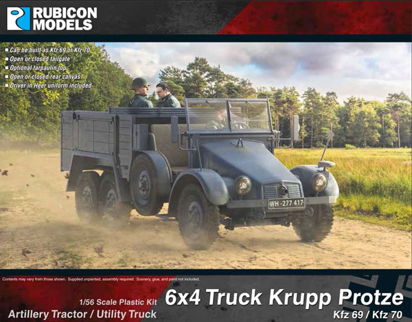 WWII German Krupp Protze Kfz 69/70 6x4 Truck