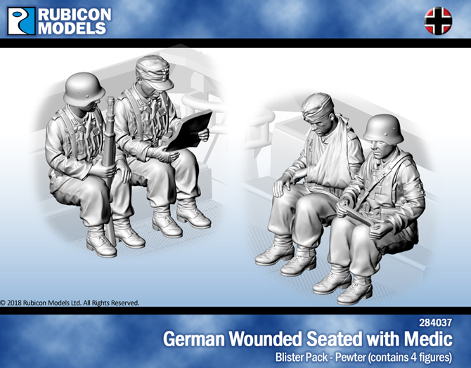 German Infantry - Wounded Seated with Medic