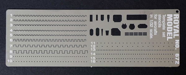 Scribing Template Stencils Set for 1/32 Planes (Photo-Etch)