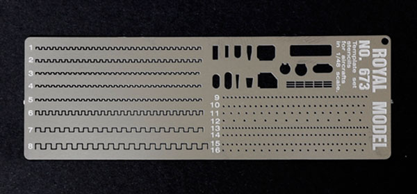 Scribing Template Stencils Set for 1/48 Planes (Photo-Etch)