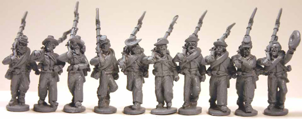 Confederate Infantry Advancing (Right Shoulder Shift) Set 1