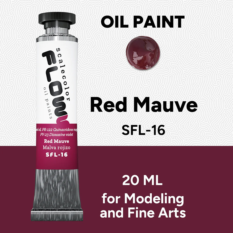 Scalecolor Floww Oil Paints: Red Mauve 20Ml Tube