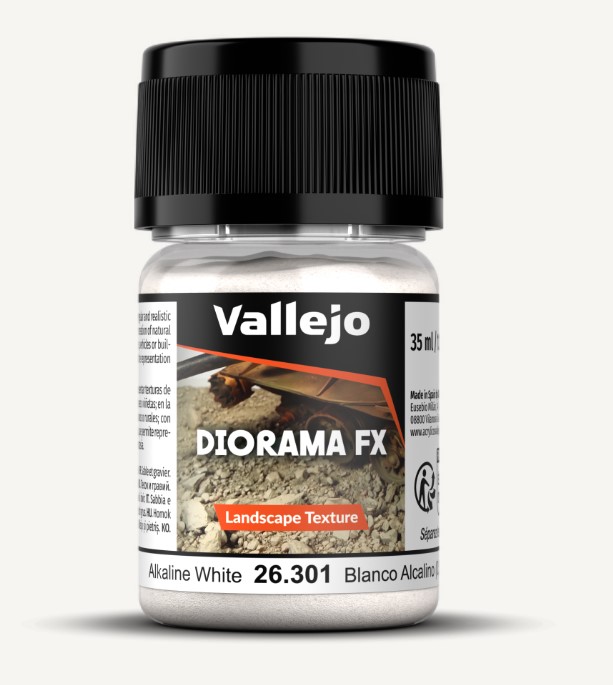 Vallejo Landscape Textures-Alkaline White 0.5-1mm 35ml