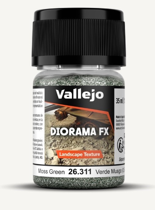 Vallejo Landscape Textures-Moss Green 0.5-2mm 35ml