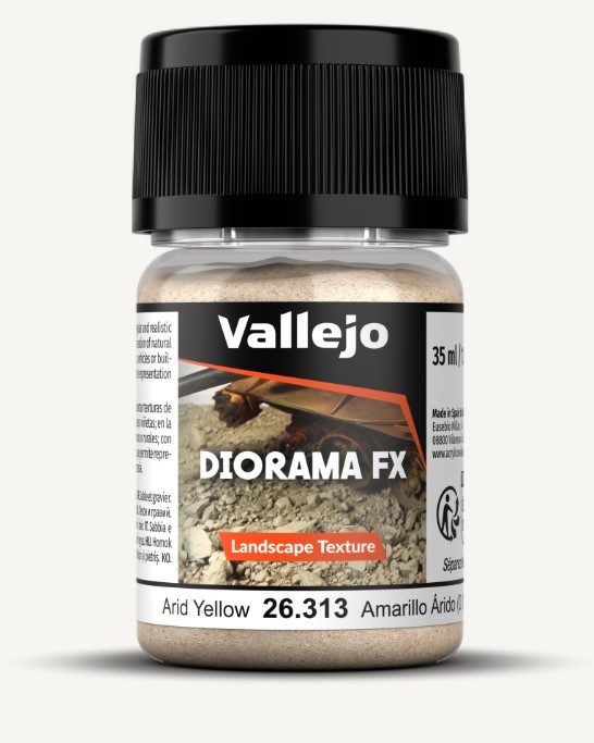 Vallejo Landscape Textures-Arid Yellow 0.1-0.6mm 35ml