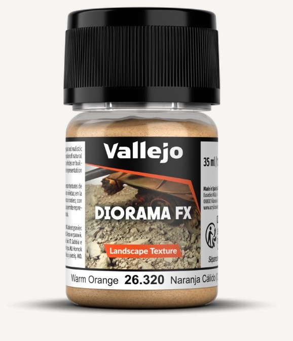 Vallejo Landscape Textures-Warm Orange 0.1-1mm 35ml