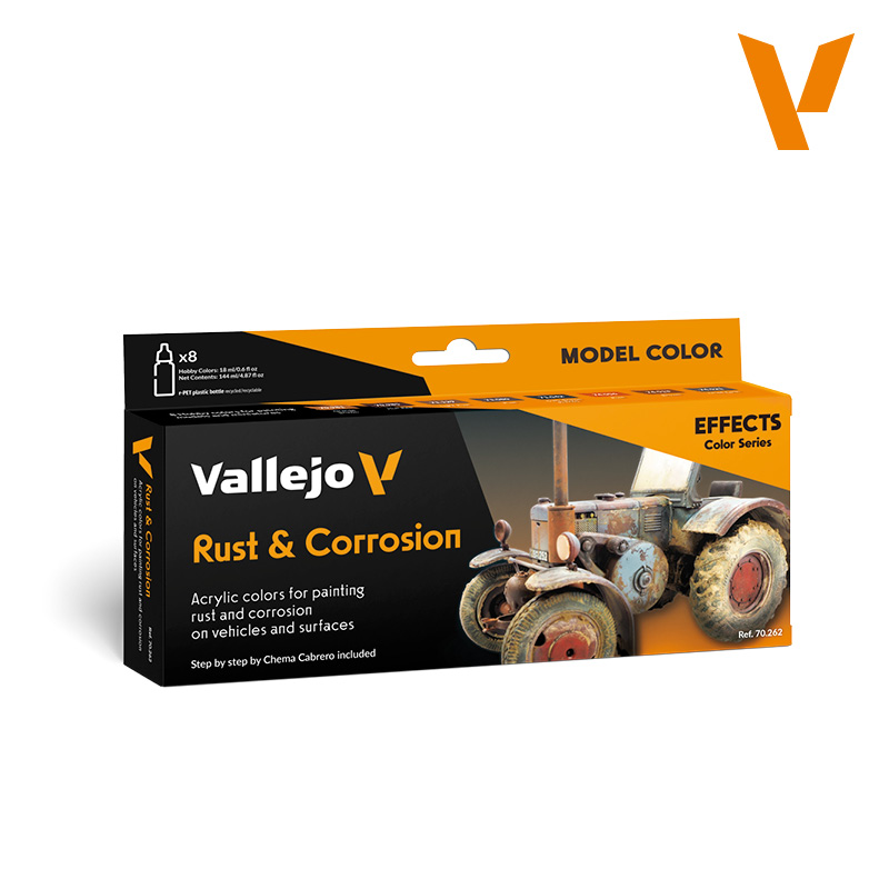 Vallejo Rust & Corrosion Model Color Paint Set (8 Colors)