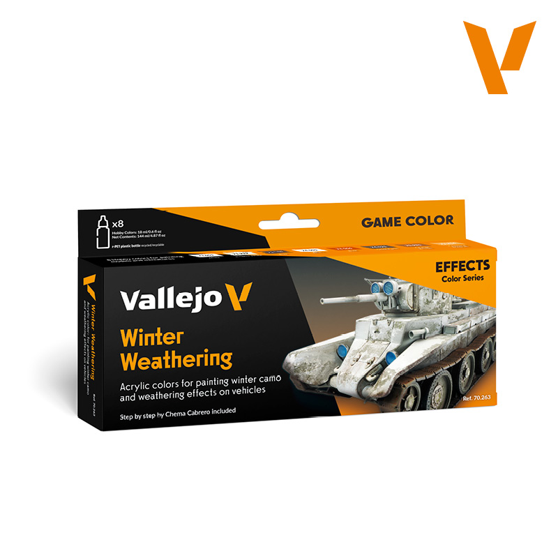 Vallejo Winter Weathering Model Color Paint Set (8 Colors)