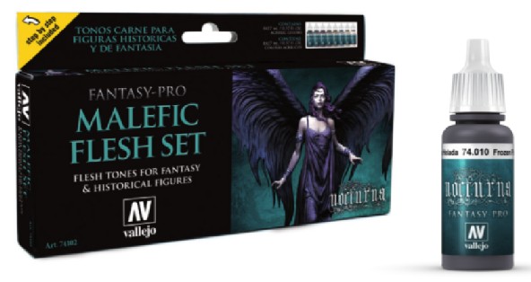 Malefic Flesh Tones Nocturna Fantasy-Pro Paint Set Model Air Paint Set (8 Colors)