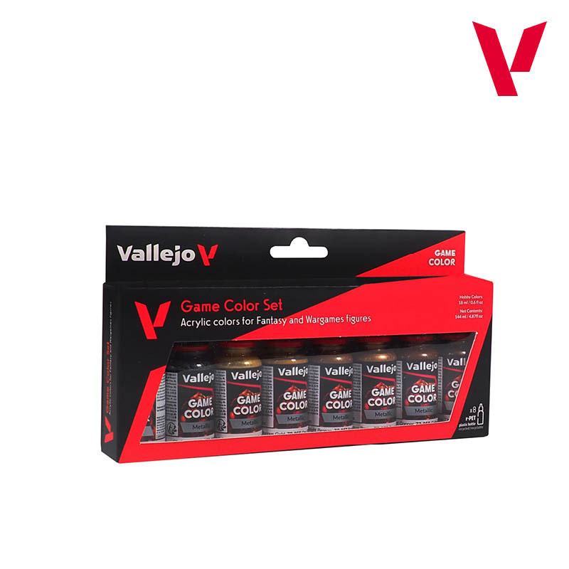 Vallejo Metallic Game Color Paint Set