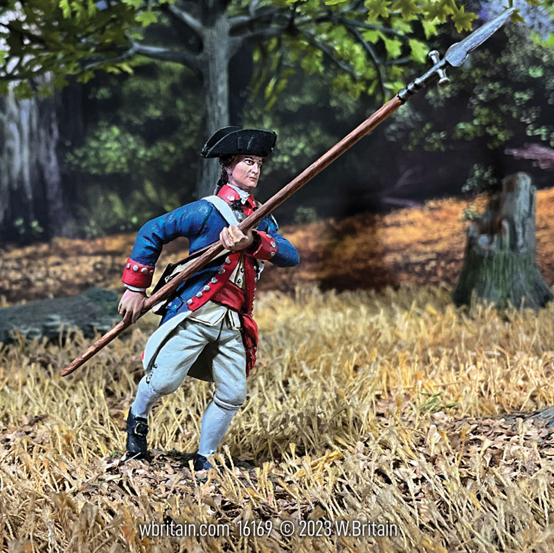 Clash of Empires: Continental Line/1st American Regiment Company Officer Advancing with Spontoon 1777-87