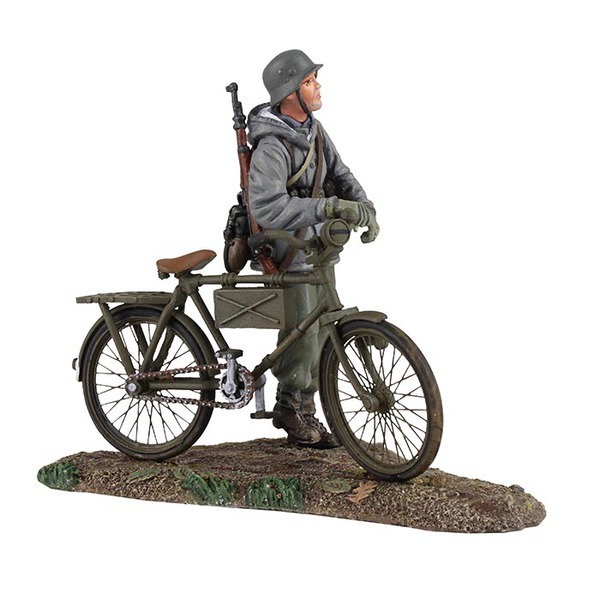 WW2: German Volkgrenadier Wearing Parka Pushing Bicycle No.1 - ONLY 1 AVAILABLE AT THIS PRICE