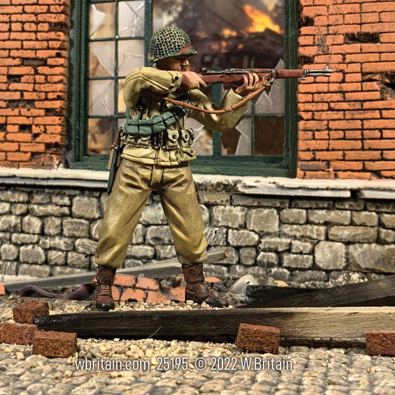 WW2: U.S. Infantryman Standing Firing M1 Garand 1943-45