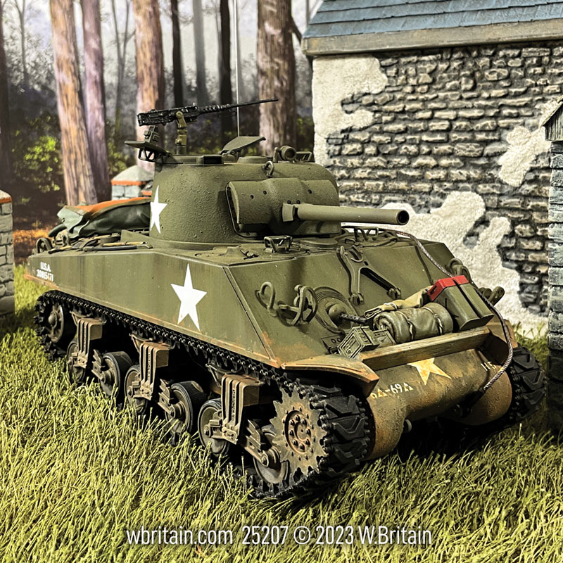 WW2: U.S. M4A3(75) Sherman Tank 6th Armored Division 69th Tank Battalion Co. H Germany 1945