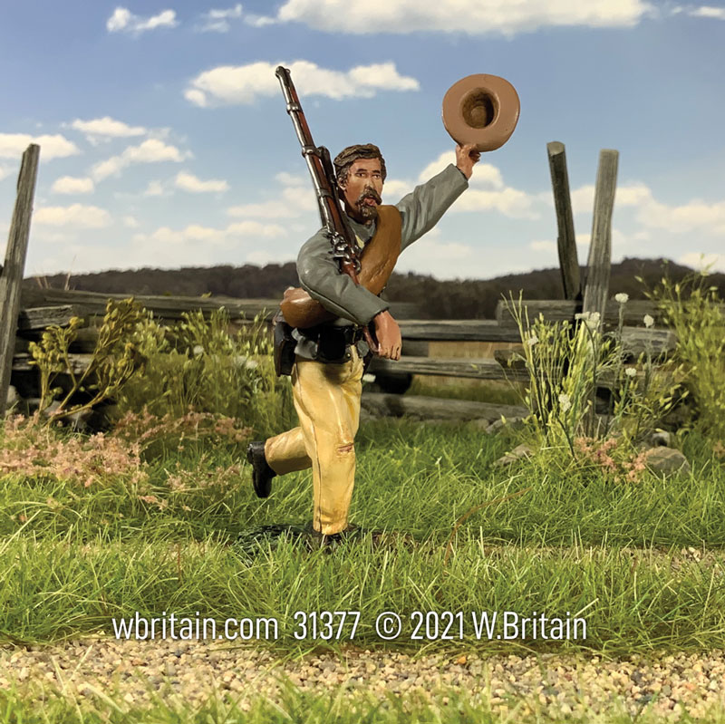 American Civil War: Confederate Infantry Marching and Cheering, No. 2