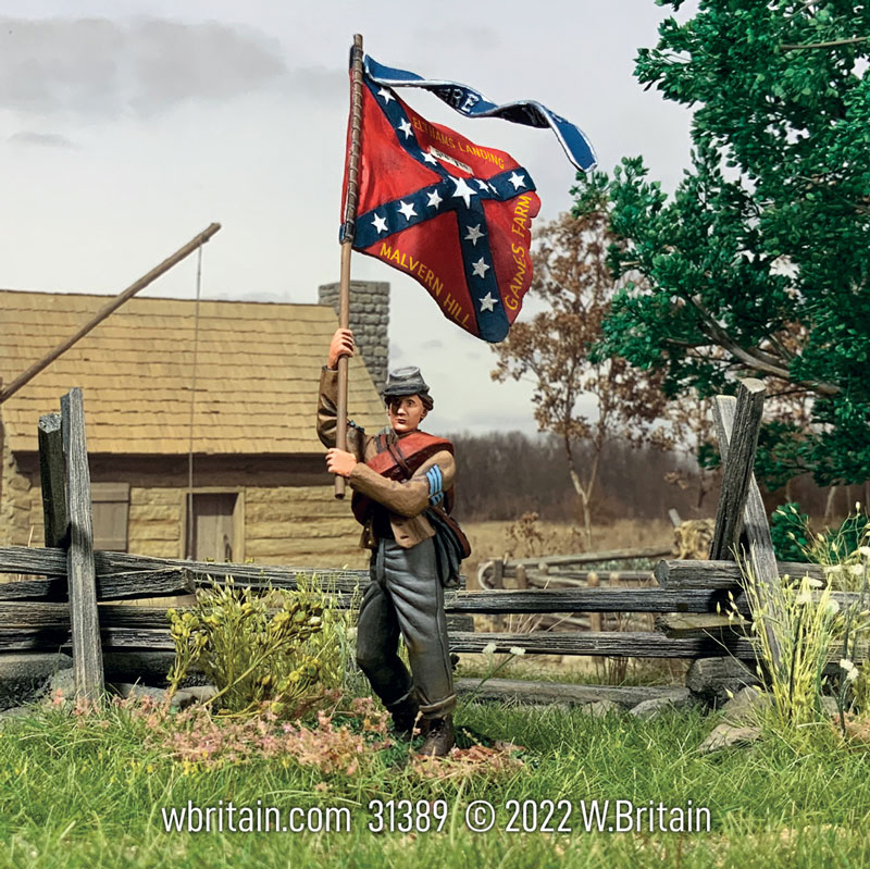 American Civil War: Confederate Flagbearer, 1st Texas Flag, Wigfall Pattern, Texas Brigade