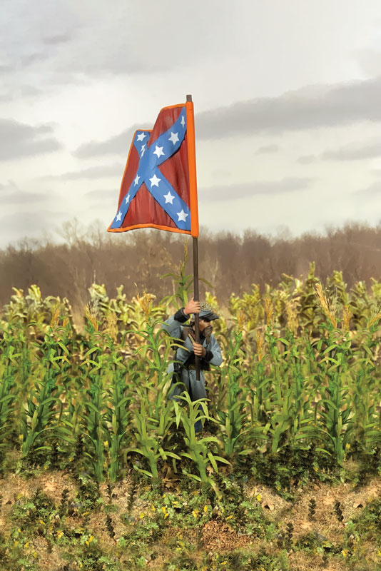 American Civil War: Confederate Flagbearer, 1st Texas, First Pattern Wool Bunting Flag, Texas Brigade