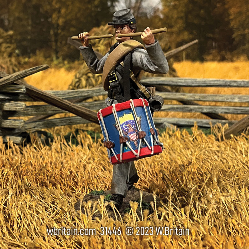 American Civil War: Confederate Infantry Drummer Marching