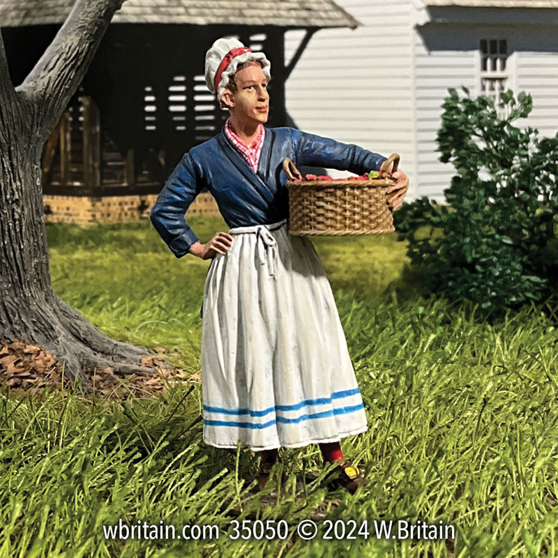 Village Green: Mary with Fresh Strawberries Late 18th Century Woman with Basket