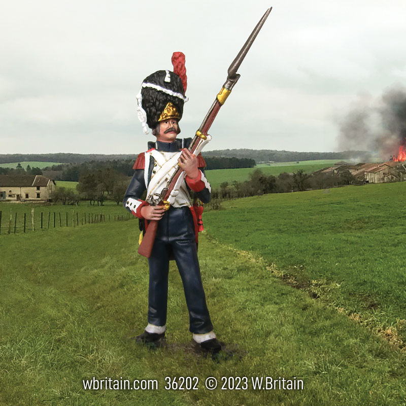 Napoleonic: French Imperial Guard in Campaign Trousers Standing Defending No.2