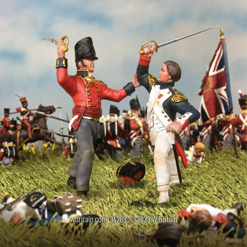 Napoleonic: A Desperate Struggle French Imperial Guard Officer and British 1st Foot Guards Officer