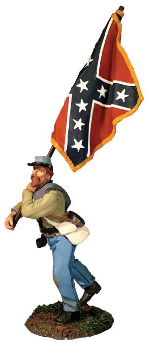 American Civil War: Confederate Advancing With Army of Northern Virginia Flag