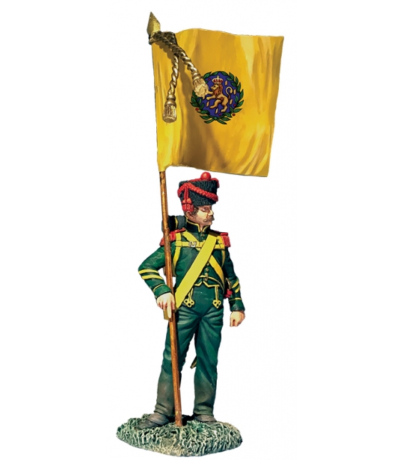 Napoleonic: Nassau Grenadier with Regimental Colour, 1815