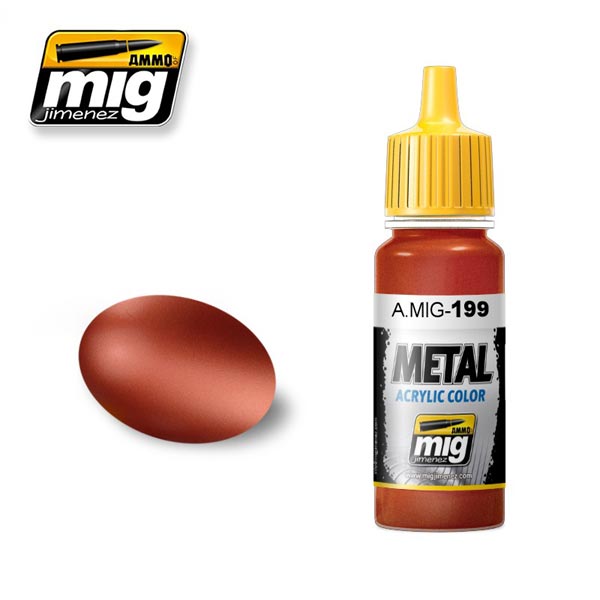 Copper Acrylic Metallic Paint 17ml