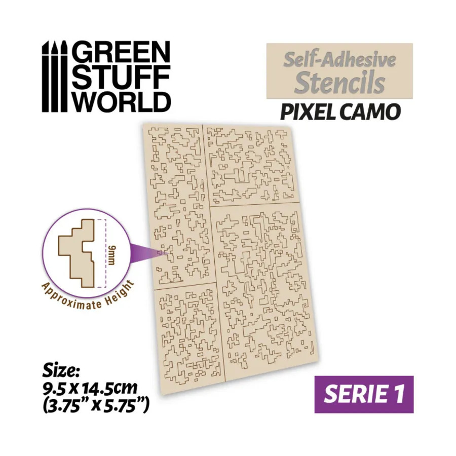 Self-Adhesive Stencils - Pixel Camo