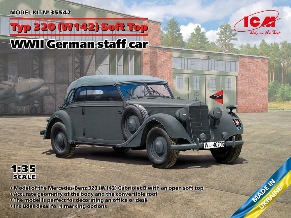 WWII German Type 320 (W142) Soft Top Staff Car