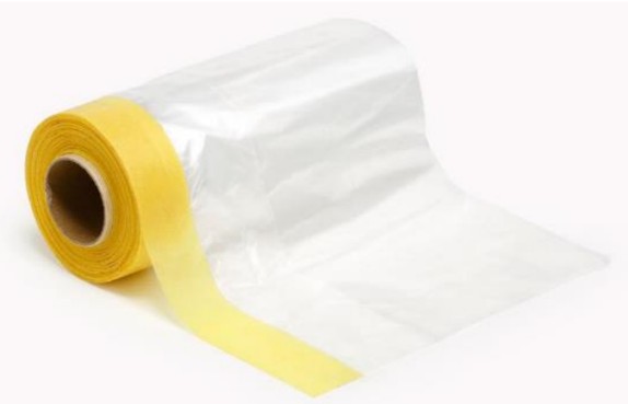 Masking Tape w/Plastic Sheeting 150mm