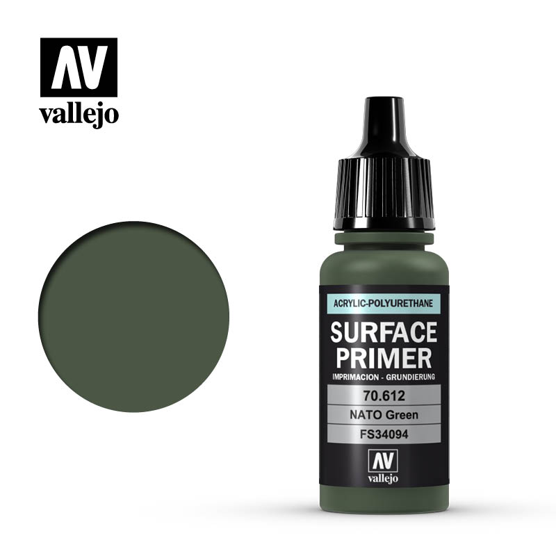 Vallejo Surface Primers: NATO Green FS34094 200ml Bottle