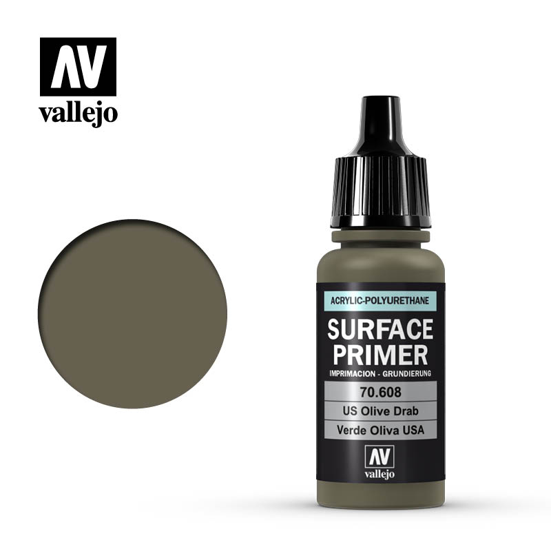 Vallejo Surface Primer U.S. Olive Drab 60ml